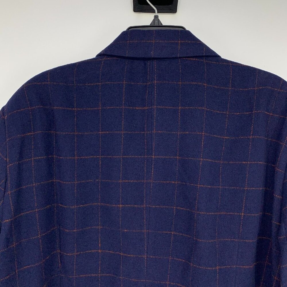Future Collective Reese Blutstein Blazer Blue Check Plaid Button NWT - Picture 10 of 12